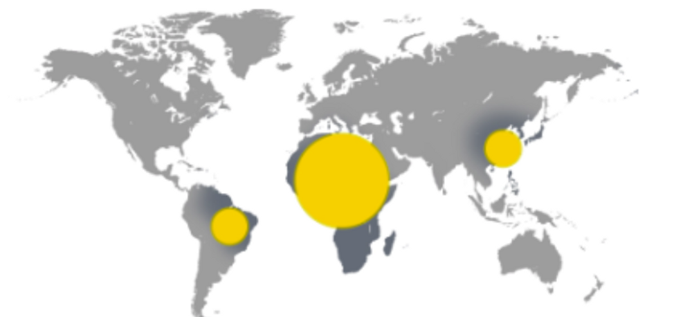 Carte de la « ceinture du Noma » dans le monde